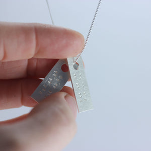 STAMPED TAG PENDANT